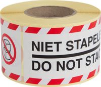 Rillprint etiketten Niet stapelen, ft 46 x 125 mm, rol van 250 stuks