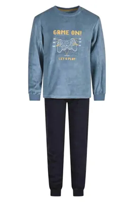 Outfitter velours jongens pyjama - Game on Winter - Maat 128