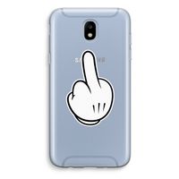 Middle finger black: Samsung Galaxy J5 (2017) Transparant Hoesje