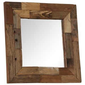 VidaXL Spiegel 50x50 cm massief gerecycled hout