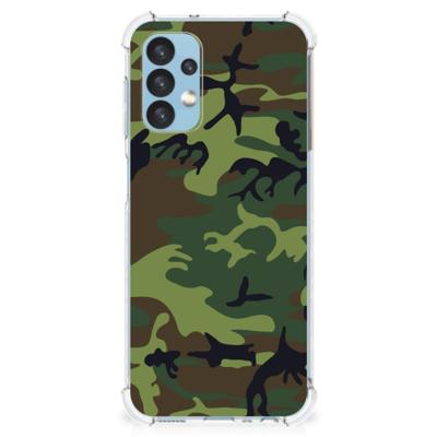 Samsung Galaxy A13 (4G) Doorzichtige Silicone Hoesje Army Dark Samsung Galaxy A13 (4G) Doorzichtige Silicone Hoesje Army Dark