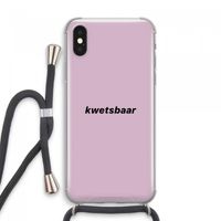 kwetsbaar: iPhone XS Max Transparant Hoesje met koord