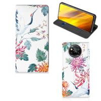 Xiaomi Poco X3 Pro | Poco X3 | Hoesje maken | Bird Flowers