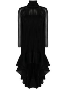 Antonino Valenti robe en soie Nicole à ourlet asymétrique - Noir