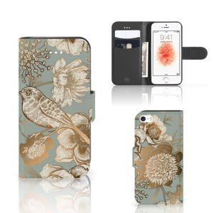 Hoesje voor Apple iPhone 5 | 5s | SE Vintage Bird Flowers