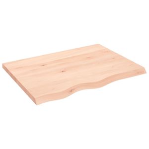 Wandschap 80x60x4 cm onbehandeld massief eikenhout