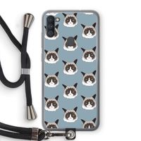 It's a Purrr Case: Samsung Galaxy A11 Transparant Hoesje met koord