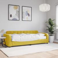 Slaapbank met matras 80x200 cm fluweel geel