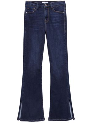 FRAME jean évasé Le Mini Boot Slit à taille haute - Bleu