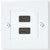 Nedis CVGP34955WT wandcontactdoos voor 2x HDMI female