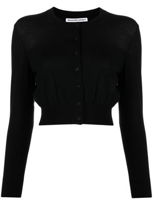 Alexander Wang cardigan à logo embossé - Noir