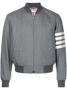 Thom Browne veste bomber à 4 bandes contrastantes - Gris