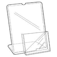 L-standaard A4 met folderhouder A5
