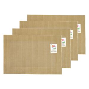 Placemats Hampton - 8x - goud - PVC - 30 x 45 cm