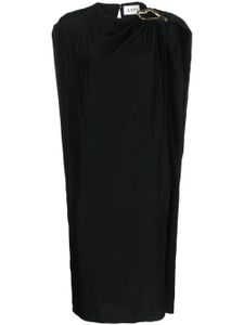 Lanvin robe mi-longue à détail d'anneau - Noir