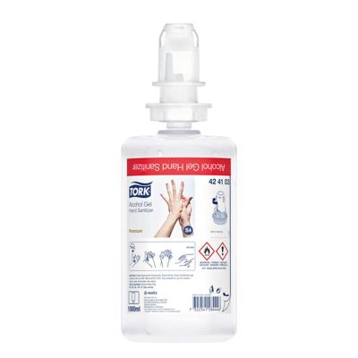 Handdesinfectie Tork S4 Premium alcoholgel ongeparfumeerd 1000 ml 424103 | 6 stuks