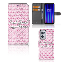 OnePlus Nord CE 2 Portemonnee Hoesje Flowers Pink DTMP