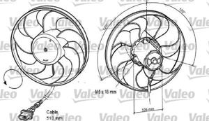 Valeo Ventilatorwiel-motorkoeling 696042