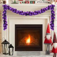 Kerstbal Guirlande Lila 186 cm Polystyreen
