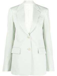 Lanvin blazer en laine vierge à simple boutonnage - Vert