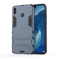 Schokbestendige PC + TPU Case voor Huawei Honor 8X Max met houder (marineblauw)