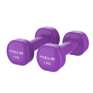 Vinyl Dumbbells - Focus Fitness - 2 x 1 kg