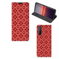 Sony Xperia 5 II Hoesje met Magneet Batik Rood