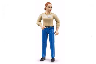 Bruder vrouw met blanke huid en blauwe broek 10.7cm