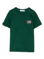 Dolce & Gabbana Kids t-shirt en coton à plaque logo - Vert