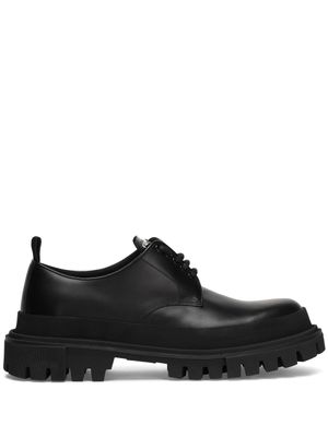 Dolce & Gabbana derbies à plaque logo - Noir