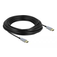 Delock 85012 HDMI-kabel HDMI Aansluitkabel HDMI-A-stekker 15 m Zwart 4K UHD, Vergulde steekcontacten