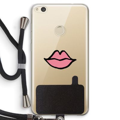 Kusje: Huawei Ascend P8 Lite (2017) Transparant Hoesje met koord