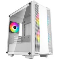 DeepCool cc360 argb midi tower behuizing (wit | 2x usb-a | rgb | tempered glass)