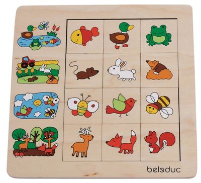 beleduc puzzel natuurlijke omgeving 12 stukjes 25 cm
