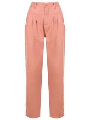 Amapô pantalon droit à design plissé - Marron