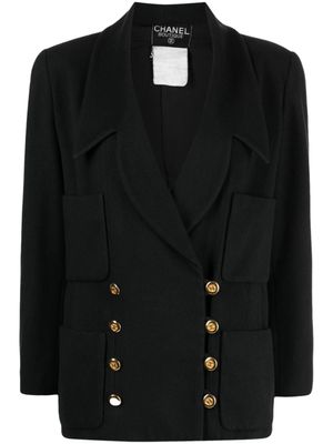 CHANEL Pre-Owned veste à boutons CC - Noir