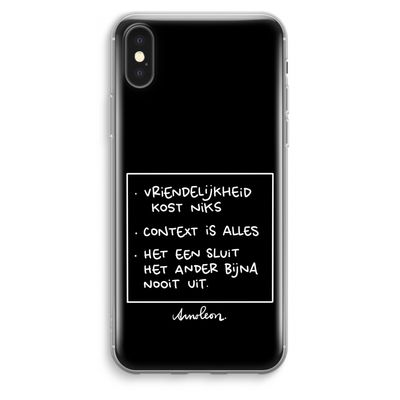 Mijn Motto's: iPhone XS Max Transparant Hoesje