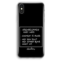 Mijn Motto's: iPhone XS Max Transparant Hoesje