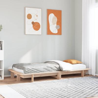 Bedframe zonder matras massief grenenhout 75x190 cm