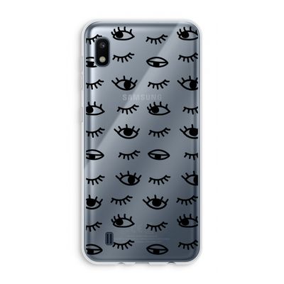 Eye pattern #2: Samsung Galaxy A10 Transparant Hoesje