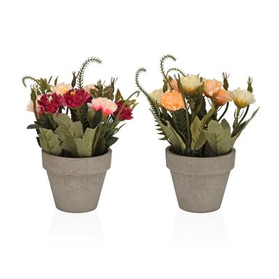 Decoratieve plant Versa Ijzer Textiel Plastic Anjers 11 x 26 cm