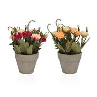 Decoratieve plant Versa Ijzer Textiel Plastic Anjers 11 x 26 cm - thumbnail
