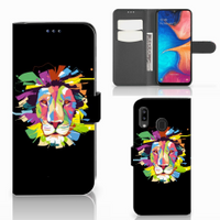 Samsung Galaxy A30 Leuk Hoesje Lion Color - thumbnail