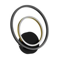 Stars of Light Wandlamp met ringenLanacera zwart met goud - 390088
