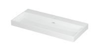 Wastafel Urban Porselein met 1 kraangat 100 cm x 45 cm x 8 cm Glans wit 0201061