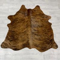 Koeienhuid bruin zwart brindle 135x135cm XS