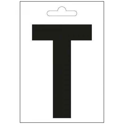 Nautic letter T zwart 100 mm.