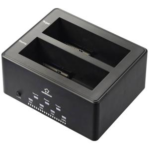 Renkforce RF-5576398 USB 3.2 Gen 1 SATA 2 poorten Harde schijf-dockingstation 2.5 inch, 3.5 inch Met clone-functie, Met wis-functie