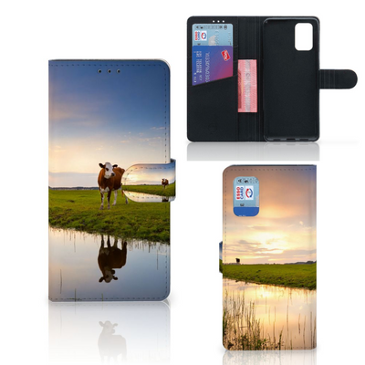 Samsung Galaxy A02s | M02s Telefoonhoesje met Pasjes Koe Samsung Galaxy A02s | M02s Telefoonhoesje met Pasjes Koe