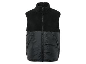 LIVERGY Heren teddy bodywarmer (XL, Zwart)